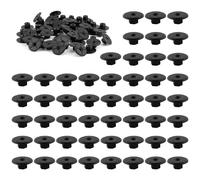 50pcs Unthreaded Black Plastic Nuts for Wheel Arches and Splash Guards, 4 mm Plastic Nuts, Wheel Arch Protection Nuts, References 2019900050 and 51711958025