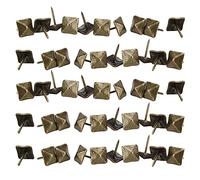 50Pcs Upholstery Door Nails, Retro Cyan Bronze Iron Decorative Furniture Hardware, 3 Sizes - Durable Fastening, Sharp Piercing Points for Sofas, Doors, DIY Home Decor (Side Length 12mm*Total Length