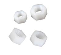 50Pcs Useful Nylon Hex Nuts Wear Resistance Plastic Hex Nuts Threaded Insert Metric Coarse Thread Hexagon Nut Hardware for Home Repair Machinery