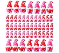50pcs Valentines Day Gnome Statue, Valentine's Day Mini Gnomes Figurines, 50 Pieces Heart Table Centerpiece For Table Home Room Shelf Party Indoor Outdoor Valentine's Party