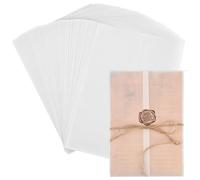 50pcs Vellum Jackets for Invitations Printable, 15x22cm Pre-Folded A5 Vellum Paper for Wedding Invitations, Vellum Jacket Translucent Vellum Wrap Jackets for Wedding Bridal Baby Shower Birthday Party