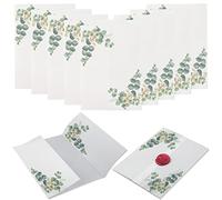 50pcs Vellum Paper for Invitations, 5x7inch Pre-Folded Translucent Vellum Jacket with Elegant Leaves Flowers Pattern Vellum Wrap Jackets for Wedding Invitations Baby Shower Birthday Invitations
