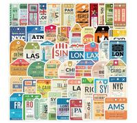 50pcs Vintage Boarding Pass Air Tickets Graffiti Stickers DIY Travel Luggage Phone Guitar Laptop Waterproof Cool Sticker Toy