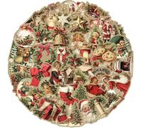 50pcs Vintage Christmas Stickers, Santa Claus Christmas Tree Sticker Pack for Kids Teens, Waterproof Holiday Stickers Decals for Scrapbook,Cards, Christmas Gifts Vsco Sticker for Kids