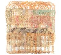 50Pcs Vintage Scrapbooking Lace Frames and Borders Aesthetic Journaling Kit Cutouts Paper Lace for Scrapbook Supplies Scrapbook Paper for Bullet Junk Journal Crafts