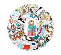 50Pcs Vinyl Stickers Pack - Fairy Tale Castle Cute Aesthetic Waterproof Decals for Laptop, Water Bottle, Suitcase, Journal - Colorful Fantasy Stickers for Teens, Girls, Kids, Adults