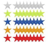 50PCS Warning Reflective Sticker, Star Shape Reflective Stickers, Night Visibility Adhesive Safety Sticker, Waterproof Reflector Decal for Motorcycle, Bicycle, Car, Trailer, Truck, Clothing and Helmet