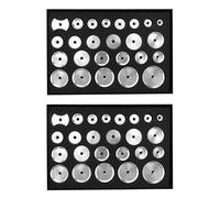 50pcs Watch Back Case Metal Aluminum Closer Press Dies Watch Repair Tool, Silver