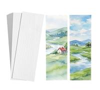 50PCS Watercolor Paper Blank Bookmarks, 140GSM Paper Bookmarks, Bookmark Making Kit for DIY Crafts(5.9 x 2inch)