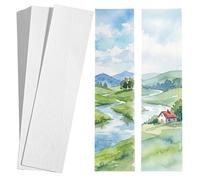 50PCS Watercolor Paper Blank Bookmarks, 140GSM Paper Bookmarks, Bookmark Making Kit for DIY Crafts(7.9 x 2inch)
