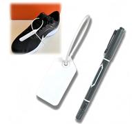 50Pcs Waterproof Plastic Tag Labels with One Marker Pen,Blank Waterproof Plastic Tags,White Blank Tags for Labeling,Label Seal Shipping Tags,Writable Seal Label for Luggage Bags Keys Inventory