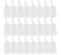 50Pcs Waterproof Plastic Tags Blank Shipping Labels White Hang Tags with Zip Ties for Storage Marking, Logistic Transportation, Seedling Identification