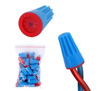 50pcs Waterproof Wire Electrical Connectors, 22AWG-14AWG Low Voltage Outdoor Wire Twist Nuts Cap UL Listed Seal Cable Terminal Connector for Landscape Lighting Irrigation Wet Locations