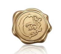50pcs Wax Seal Stickers, Self-Adhesive Letter Wax Stickers Gold Alphabet Wax Stickers Invitation Envelope Seal Stickers for Wedding Christmas Party (O)