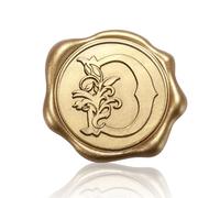 50pcs Wax Seal Stickers, Self-Adhesive Letter Wax Stickers Gold Alphabet Wax Stickers Invitation Envelope Seal Stickers for Wedding Christmas Party (D)