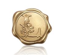 50pcs Wax Seal Stickers, Self-Adhesive Letter Wax Stickers Gold Alphabet Wax Stickers Invitation Envelope Seal Stickers for Wedding Christmas Party (L)