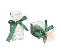 50Pcs Wedding Favour Boxes,Candy Box Little Gift Wrapping Boxes,2×2x4.9in Wedding Treat Boxes Thank You Forest Green Little Candy Boxes Paper Party Favor Box for Dessert,Birthday Party