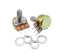50PCS WH148 1K 10K 20K 50K 100K 500K Ohm 15mm 3 Pin Linear Taper Rotary Potentiometer Resistor(100K Ohm)