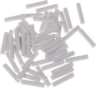 50PCS White Cylinder Eraser Refills (5x25mm) - Premium Rubber Mechanical Pencil Erasers for Sketching, School and Office Supplies