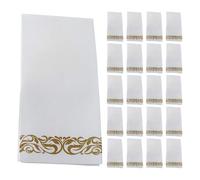 50pcs White Paper Napkins for Cocktail Hour, Restaurant Table Service | Smooth Surface, Absorbent Single Use Sheets, Suitable for Glasses and Tableware Sets