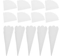 50pcs White Paper Wedding Confetti Cones for Petals and Small
