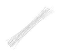 50pcs White Paper Wrapped Iron Wire Flower Stems | Easy to Bend, Stem Reinforcement, Bouquet Wrapping, Workshop Use for Hobbyists, Teachers, Dolls