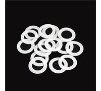 50pcs White PTFE Flat Washers - M8 M8.1 M8.2 M8.3 Round Gasket Spacer Sealing Ring - 0.2mm-3mm Thickness(M8.2x14x0.3mm)
