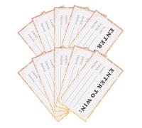 50pcs White Raffle Tickets Cards with Entry Form for Name Email Phone Number Fundraising Event Tickets for Prize Draws and Contests Double Roll for Party Games and Lotteries