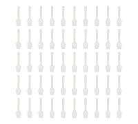 50pcs White Reusable Cosmetic Spoon Spatula for Cream Nail Glue Makeup Scoop and Applicable for Manicure, Cosmetics Tools