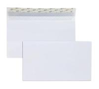 50Pcs White Self Seal Security Envelopes, 110 x 220 mm Peel and Seal Envelopes, Secure Self Seal No Window Design, Printer Safe Mailing Paper, Ideal for Everyday Home, Office & Commercial Use