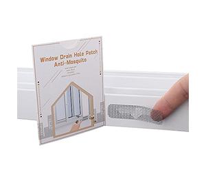 50PCS Window Weep Hole Screen Patch Strong Sticky Waterproof Sun-Resistant PET Adhesive (Plastic Grey)