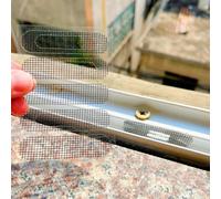 50pcs Window Weep Holes Cover Screen Repair Patches Fly Mesh Netting (XGrey) (Plastic Black)