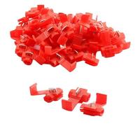 50pcs Wire Cable Connectors Lock Electric Splice Terminals Crimp Non Destructive Without Breaking Line AWG 22-18(RED)