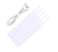 50PCS Wire Organizer Releasable Cable Ties Nylon Hook Loop Straps Wrap Zip Bundle Bandage Tie Plastics Fastening(White)