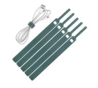 50PCS Wire Organizer Releasable Cable Ties Nylon Hook Loop Straps Wrap Zip Bundle Bandage Tie Plastics Fastening(Green)