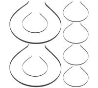 50pcs Women Blank Stainless Steel Hair Hoop for DIY Hair Accessories | 5 MM Size, Simple Stylish Black Finish, Convenient Practical Use for Masks and Face Washing