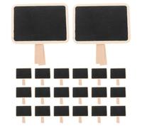 50pcs Wood Mini Chalkboard Sign with Clips for Food Tags A5