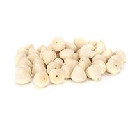 50Pcs Wooden Beads Cone Round Hole Necklace Ball Spacer Decoration DIY Jewelry Supplies, Multifunctional Accessory for Home Use