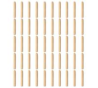 50Pcs Wooden Dowels 6mm x 50mm, Round Wood Dowel Rods, Hardwood Dowels, Twill Fluted Dowel Pins, Grooved Dowels and Plugs for Cabinet Drawer Furniture Door Art Woodwork Carpentry DIY Projects