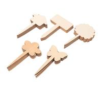 50pcs Wooden Garden Plant Labels Coffee Rectangular Marker Sticks