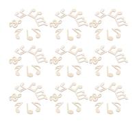 50pcs Wooden Music Note Decorations 55mm Beige Unfinished Wood Pieces