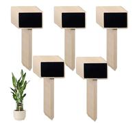 50PCS Wooden Vegetable Plant Label, T-Type Slate Garden Markers