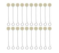 50Pcs Wool Daubers Ball Brush Leather Dye Dauber Dyeing Applicator with Metal Handle for DIY Crafts Projects (50)