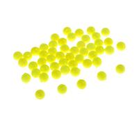 50pcs Yellow Fishing Floating Bobbers Float Balls EVA Foam Strike Indicators 6mm 7mm 8.3mm - M