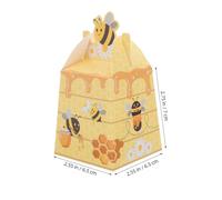 50pcs Yellow Paper Candy Boxes for Chocolates and Sweets Bee Design | Reusable Sturdy Treat Holders, Shower and Birthday Use, Elegant European Style with Bee-themed Detail
