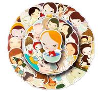 50PCS Yoshitomo Nara Graffiti Waterproof Sticker Personality Creative Art Illustration Decorative Phone Case Luggage Vinyl Sticker