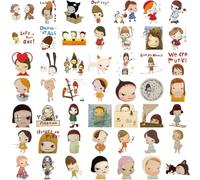 50Pcs Yoshitomo Nara Sticker Cute Nara Graffiti Decal Yoshitomo Figure Stickers for Tablet Cup Skateboard Bike Helmet Decoration