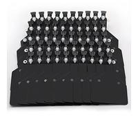50Pcs Z Tags One-Piece Cattle Ear Tags TPU Blank Livestock Animal Identification for Cattle,Sheep Goat, Pig, Large Size (Black)