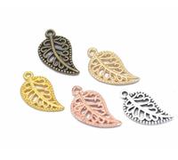 50Pcs10X18mm Leavs Pendants Charms Filigree Hollow Leaf Metal Pendants For Diy Bracelet Necklace Making Jewelry Findings Useful and Professional