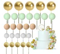 50Pieces Balloon Styles Cake Toppers Set Party Supplies Elegant Cake Ornament Foam Texture For Creative Holiday Dessert Professional Cake Decorating